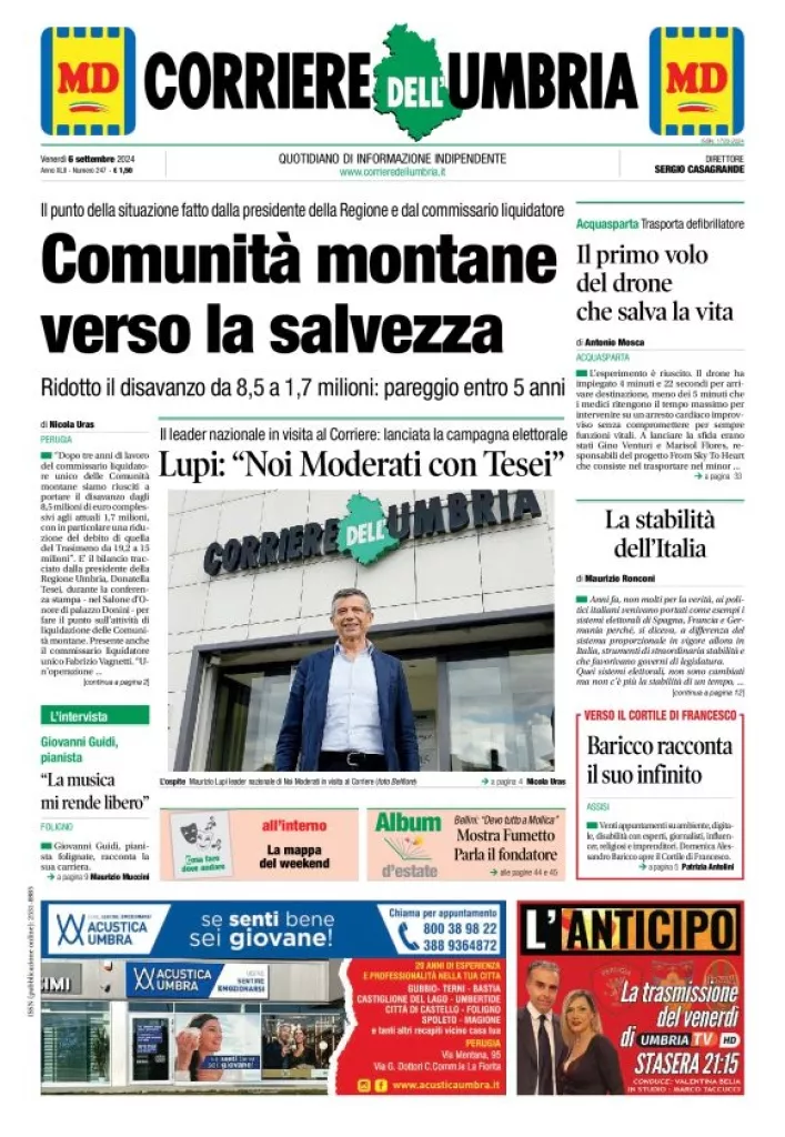 Prima-pagina-corriere umbria-del-2024-09-06